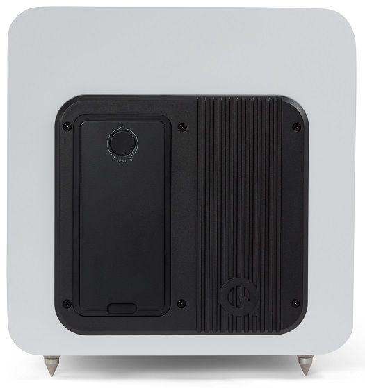 Q Acoustics Q SUB100 wit satijn - achterkant - Subwoofer