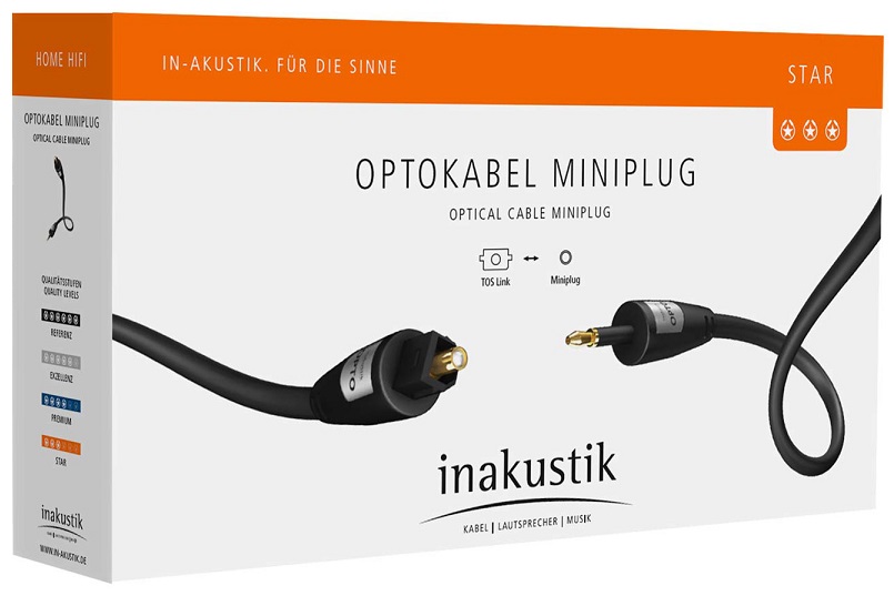 Inakustik Star Digital Opto mini 1,5 m. - Optische kabel