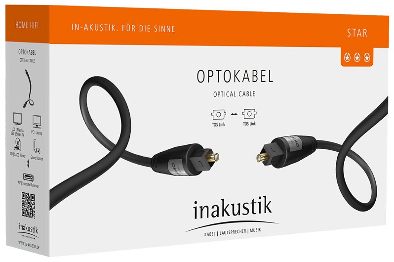 Inakustik Star Toslink 5,0 m. - Optische kabel