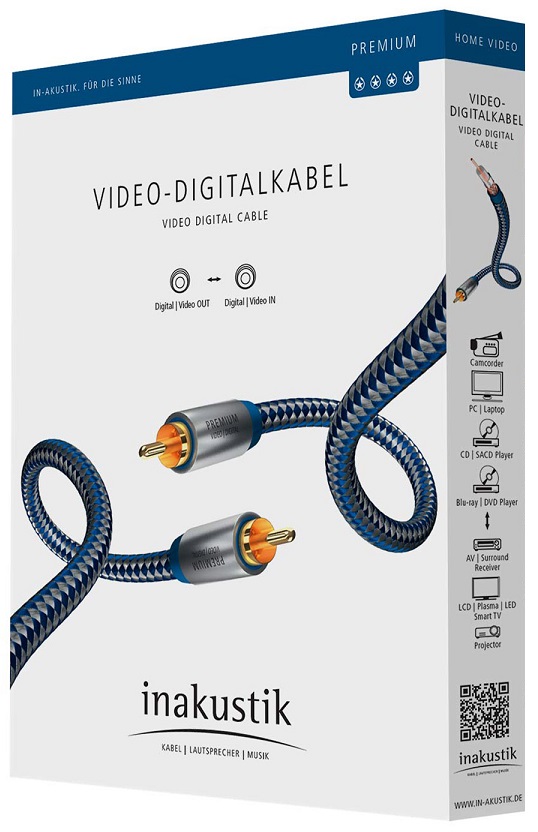 Inakustik Premium Dig Coax 3,0 m. - Digitaal coaxiale kabel