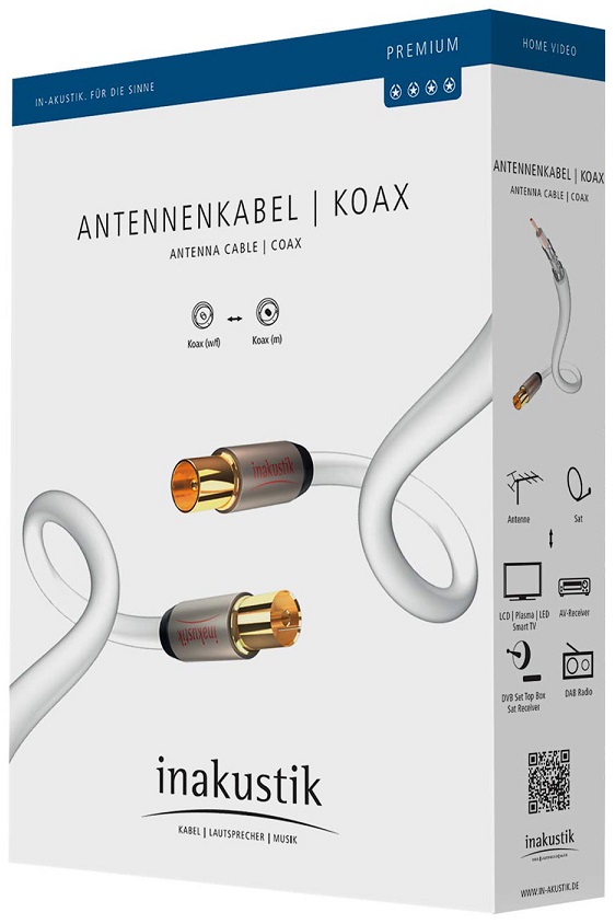 Inakustik Premium Antenna Cable 3,0 m. - TV accessoire