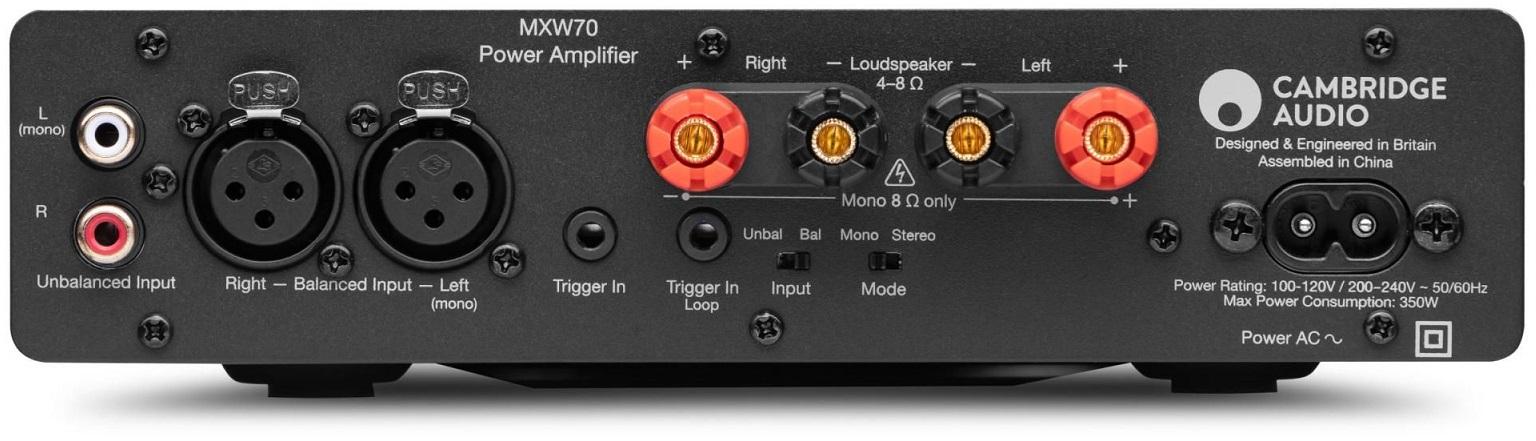 Cambridge Audio MXW70 grijs - achterkant - Eindversterker