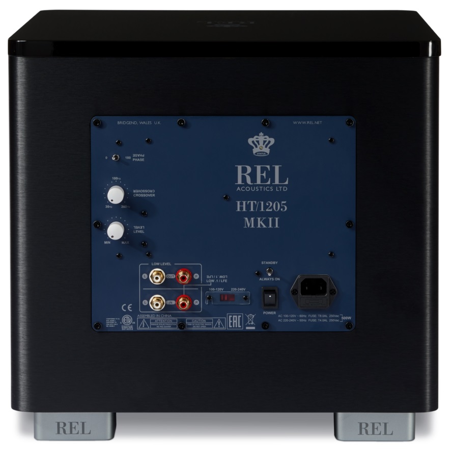 REL HT/1205 mkII zwart (inruil) - achterkant - Subwoofer