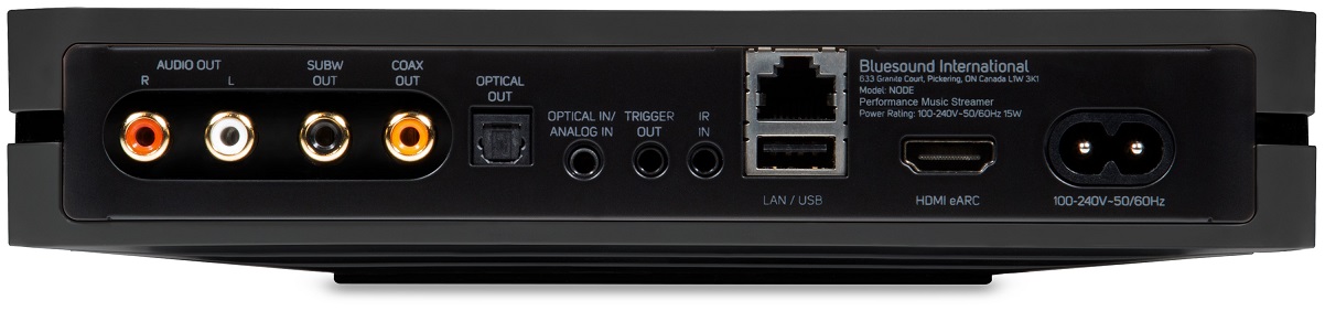 Bluesound NODE zwart (inruil) - achterkant - Audio streamer