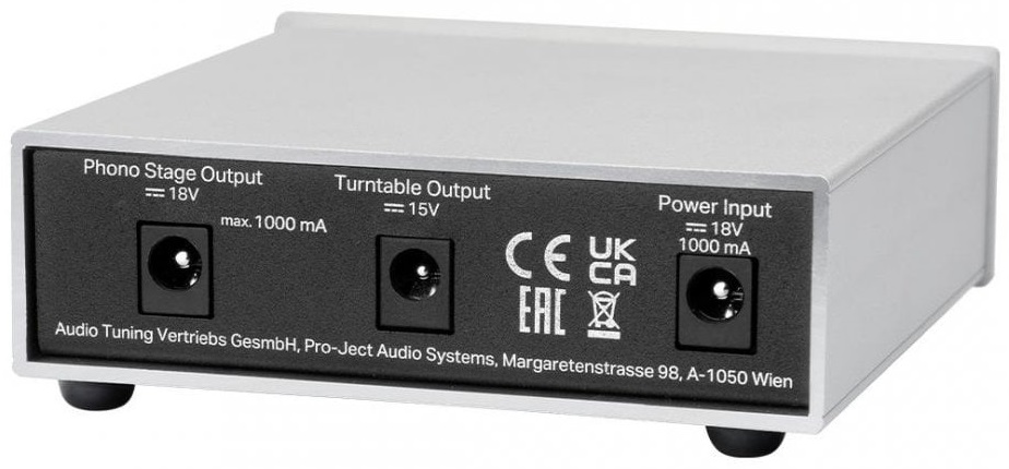 Pro-Ject Power Box S3 Phono zilver - achterkant - Voeding
