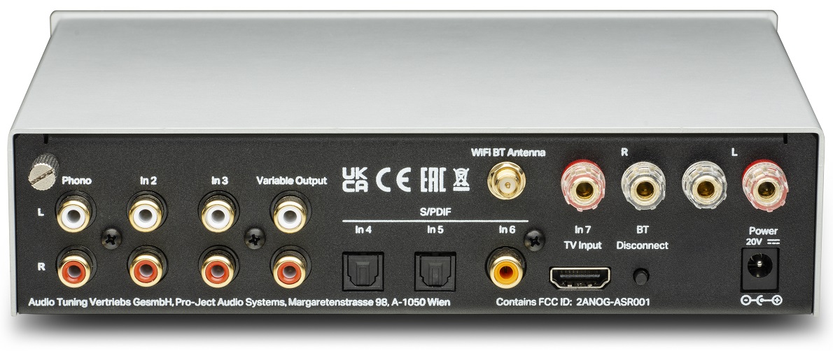 Pro-Ject Uni Box S3 zilver - achterkant - Stereo receiver