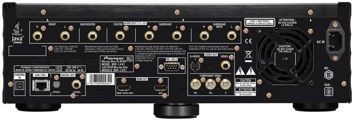 Pioneer BDP-LX91 - achterkant - Blu ray speler