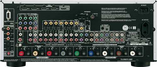 Onkyo TX-SR875 zilver - achterkant - AV Receiver