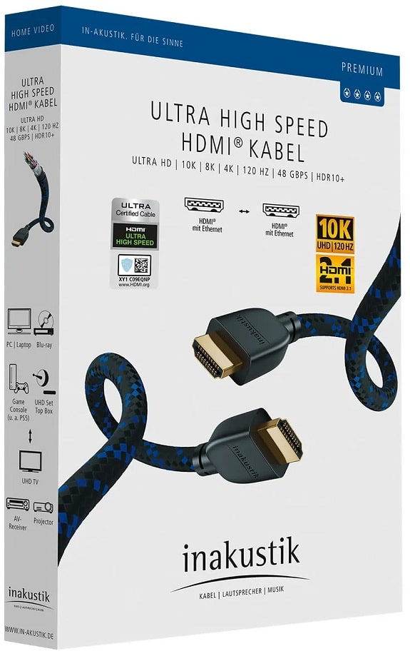 Inakustik Premium HDMI 2.1 3,0 m. - HDMI kabel