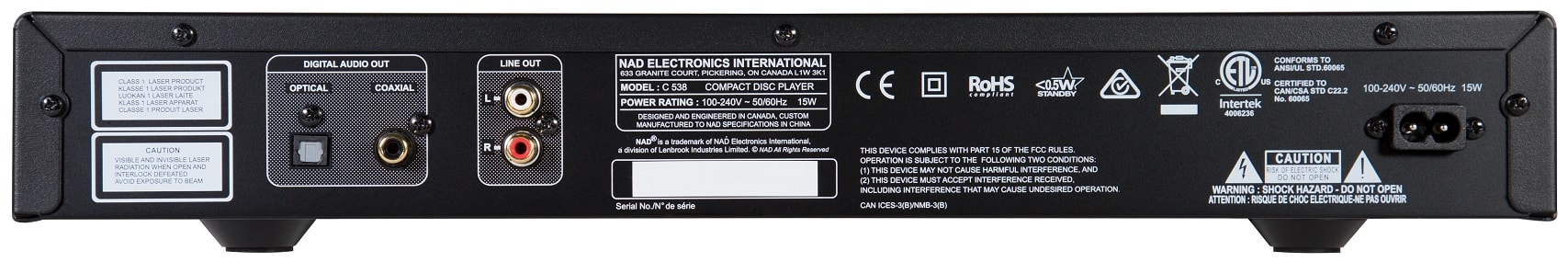 NAD C 538 graphite - CD speler