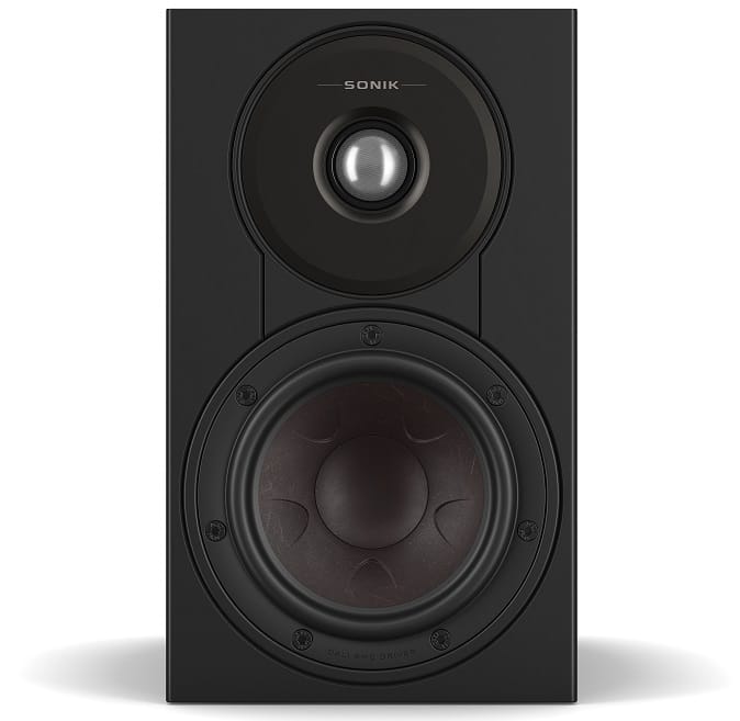 Dali Sonik 1 zwart - frontaanzicht zonder grill - Boekenplank speaker