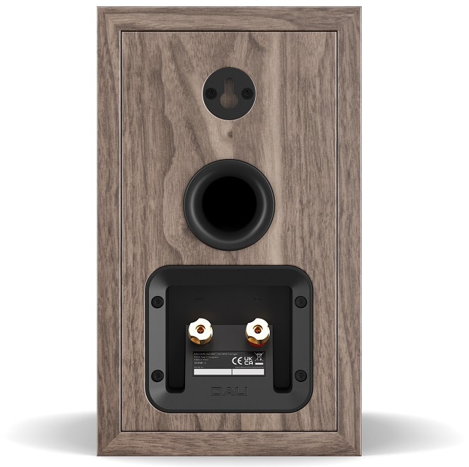 Dali Sonik 1 walnoot - achterkant - Boekenplank speaker