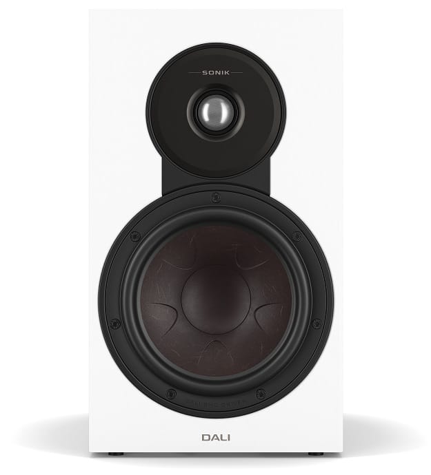 Dali Sonik 3 wit - frontaanzicht zonder grill - Boekenplank speaker