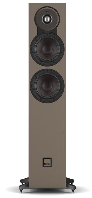 Dali Sonik 5 walnoot - frontaanzicht zonder grill - Zuilspeaker