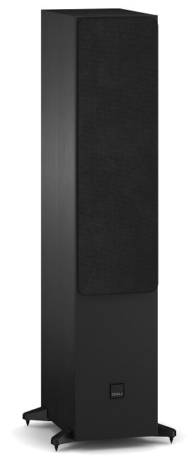 Dali Sonik 7 zwart - zij frontaanzicht met grill - Zuilspeaker