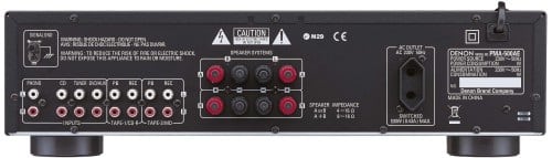 Denon PMA-500AE premium zilver - achterkant - Stereo versterker