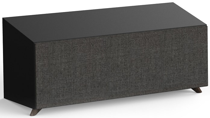 Jamo Studio S 81 CEN zwart - zij frontaanzicht met grill - Center speaker