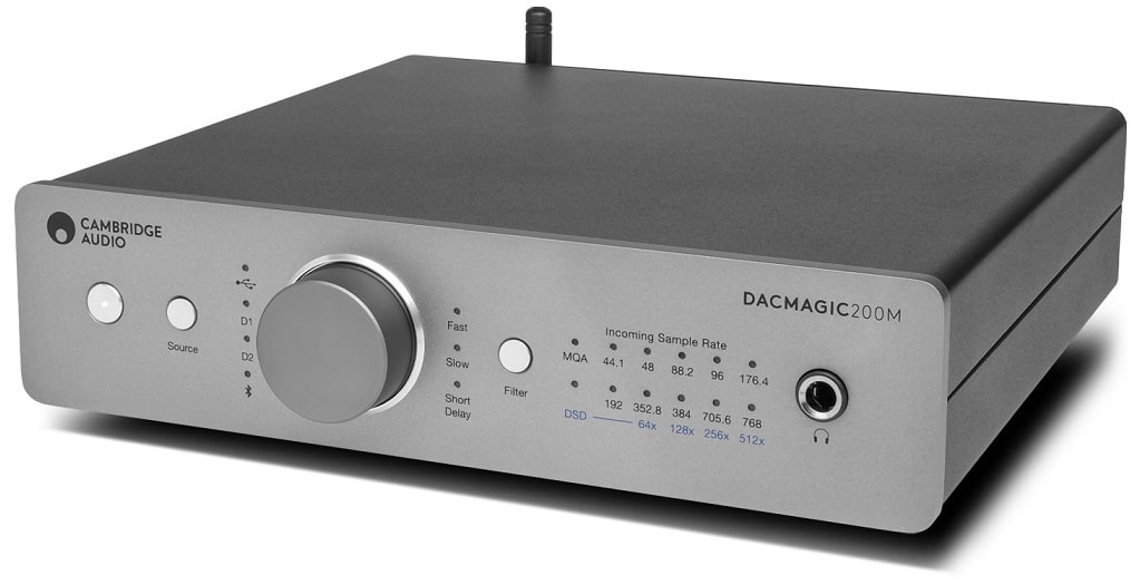 Cambridge Audio DacMagic 200M grijs (inruil) - zij frontaanzicht - DAC