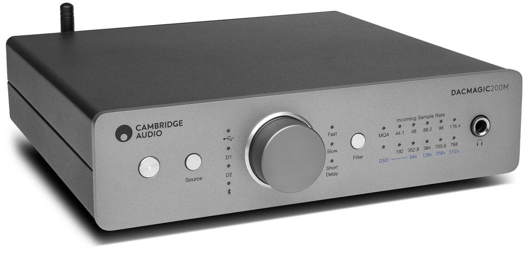 Cambridge Audio DacMagic 200M grijs (inruil) - zij frontaanzicht - DAC