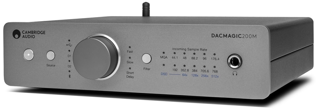 Cambridge Audio DacMagic 200M grijs (inruil) - zij frontaanzicht - DAC