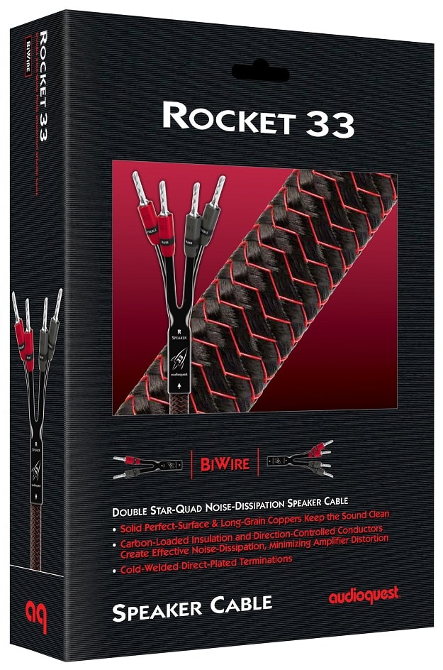 AudioQuest Rocket 33 BA | Spade | 2,5 m. - Luidsprekerkabel