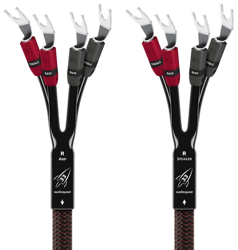 AudioQuest Rocket 33 BA | Spade | 3,0 m. - Luidsprekerkabel