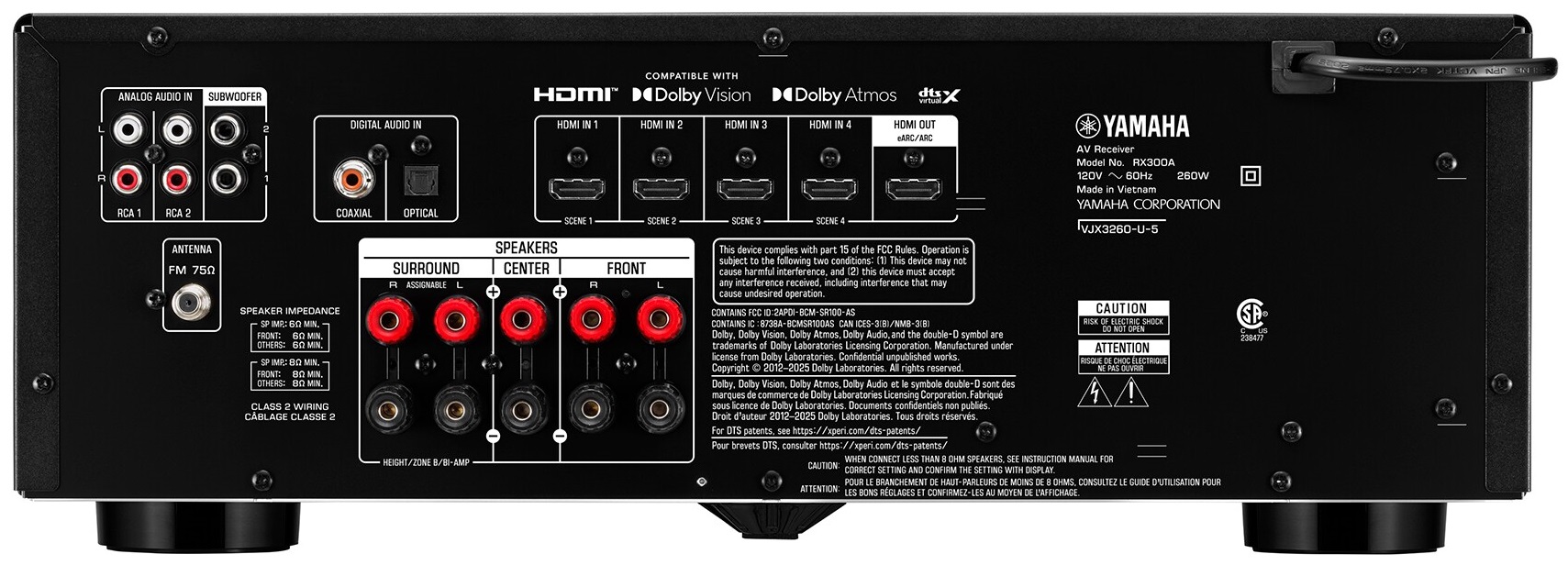 Yamaha RX300A zwart - AV Receiver