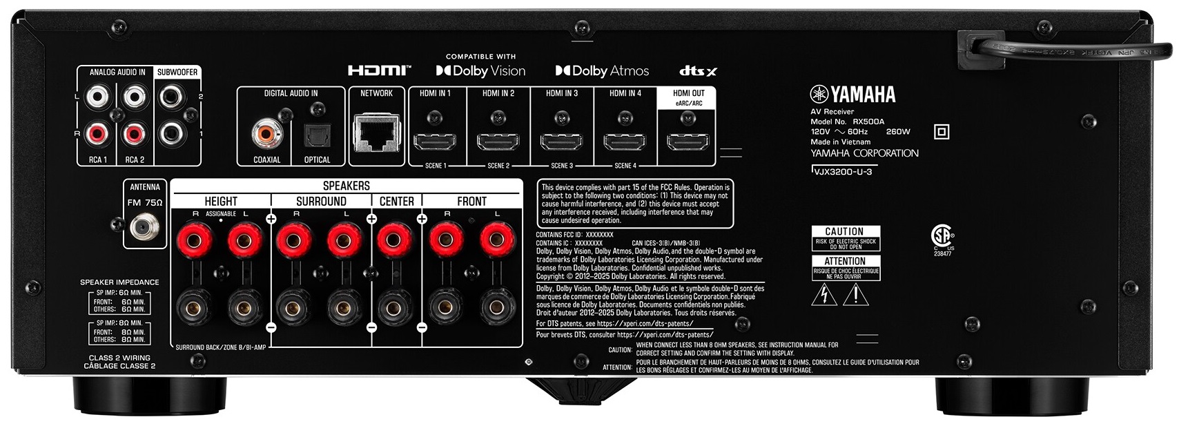 Yamaha RX500A zwart - AV Receiver