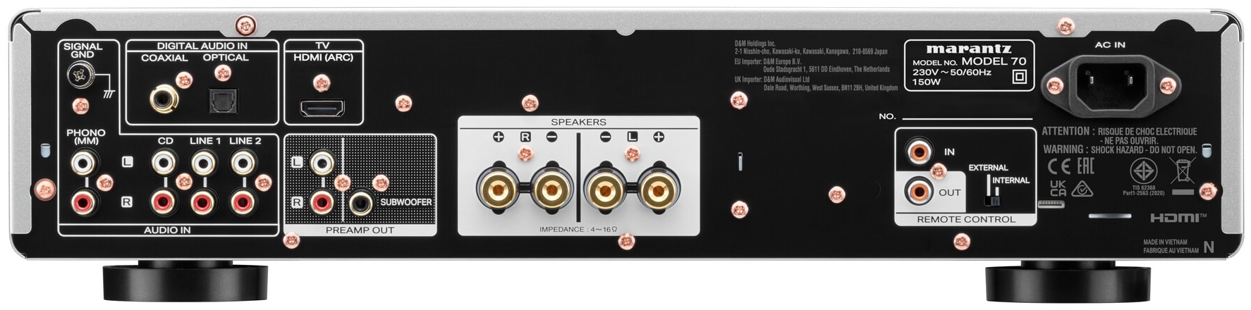 Marantz MODEL 70 zilver/goud - Stereo versterker